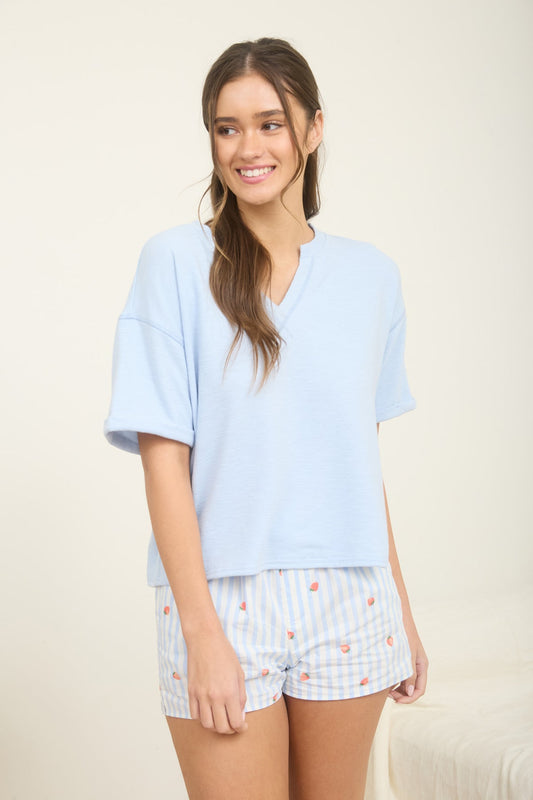 J5FT1006 Contrast Stitch Top