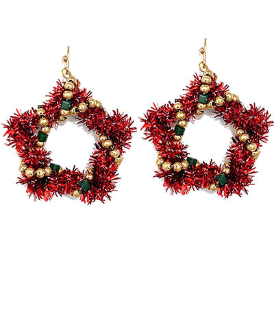 EP42890 Christmas Wreath Earrings
