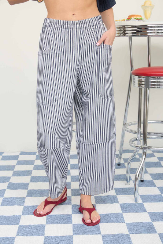 J6SP1010 Stripe Wide Leg Pants