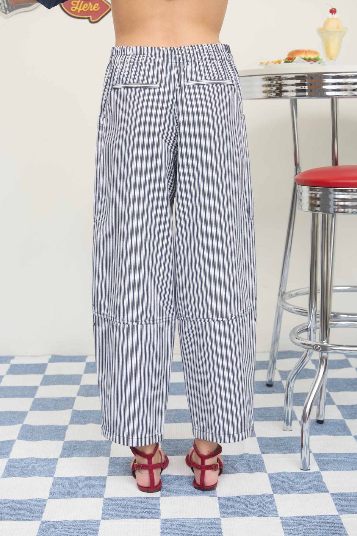 J6SP1010 Stripe Wide Leg Pants