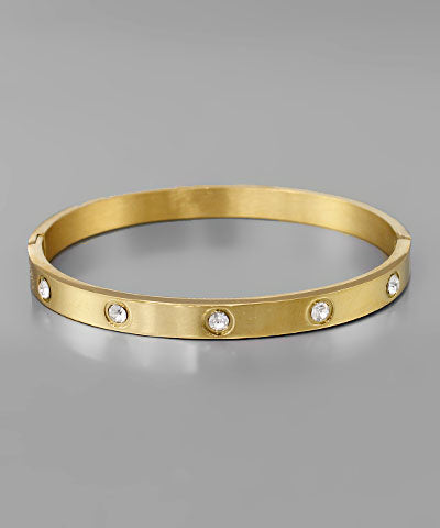 AA83776 5mm Crystal Engraved Bracelet