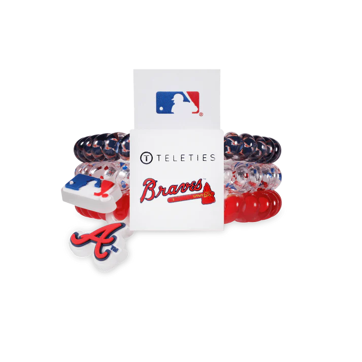 TELETIES Atlanta Braves Large Hair Ties