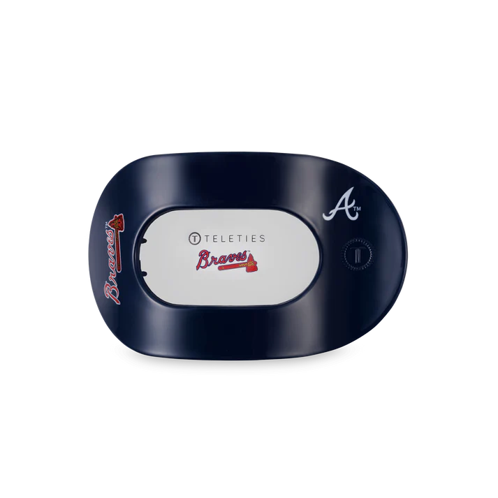 TELETIES Atlanta Braves Medium Flat Round Hair Clip