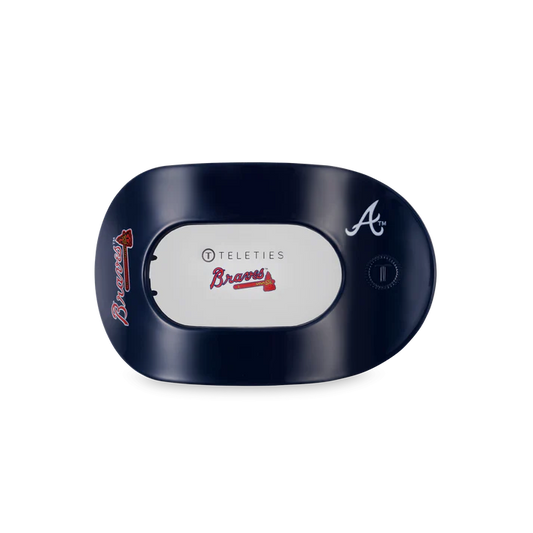 TELETIES Atlanta Braves Medium Flat Round Hair Clip
