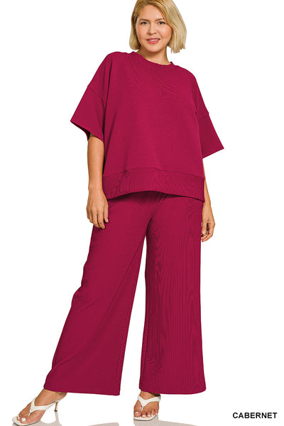 HRTP-2626X5 Curvy Ribbed Pants Set