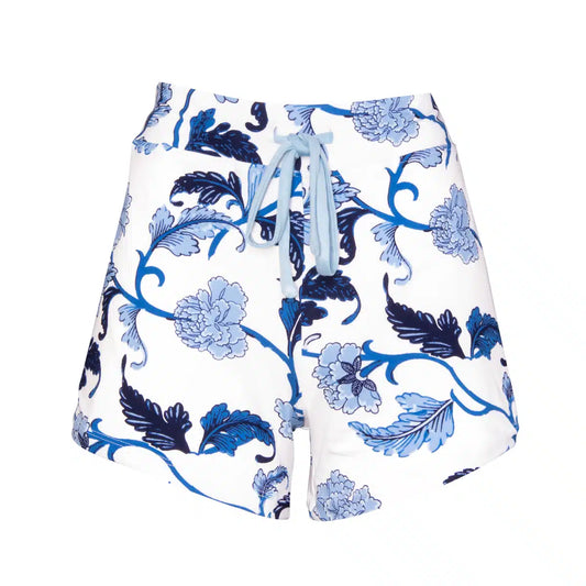 Blu Acanthus Leaf Shorts