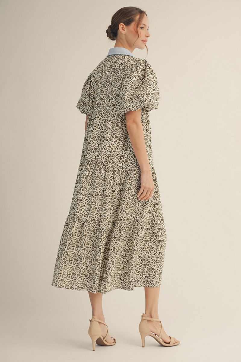 S7000 Leopard Midi Dress