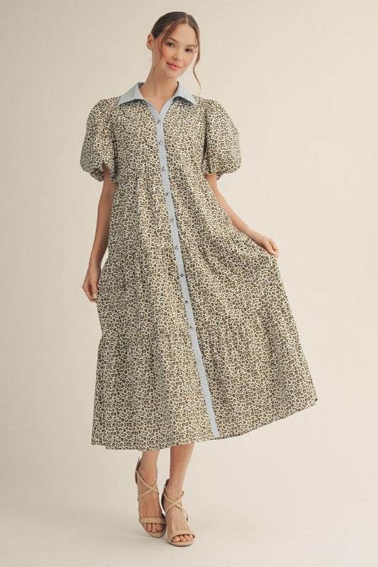 S7000 Leopard Midi Dress