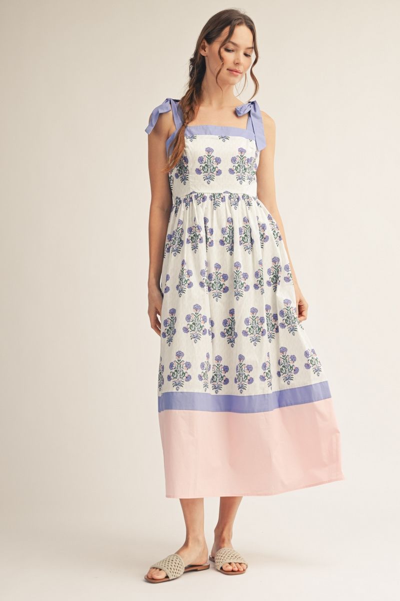 J50703 Marigold Print Midi Dress