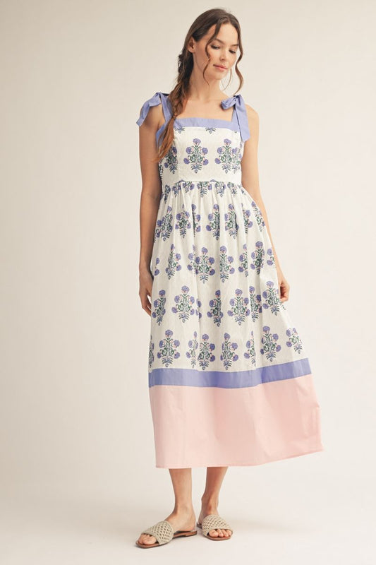 J50703 Marigold Print Midi Dress