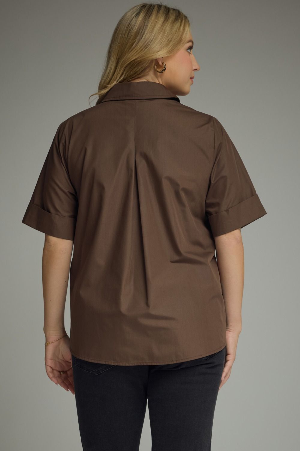 T29541 Solid Short Sleeve Top