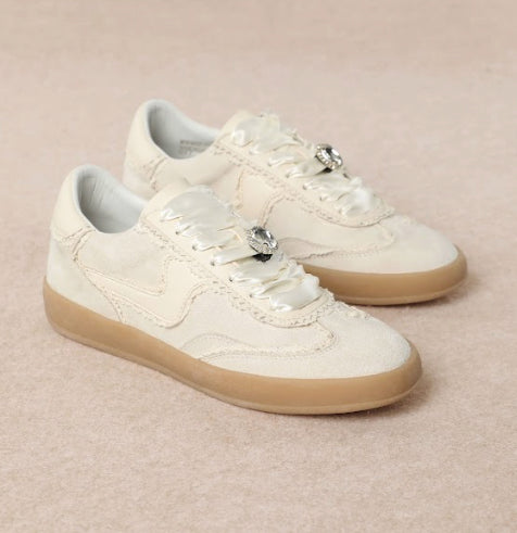 Destiny Textured Platform Lace-Up Trainers