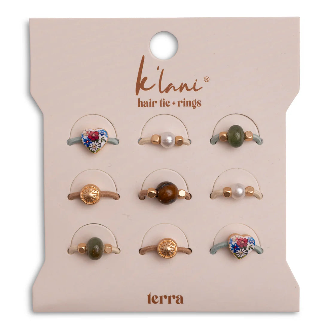 Terra Hair Tie + Rings Set
