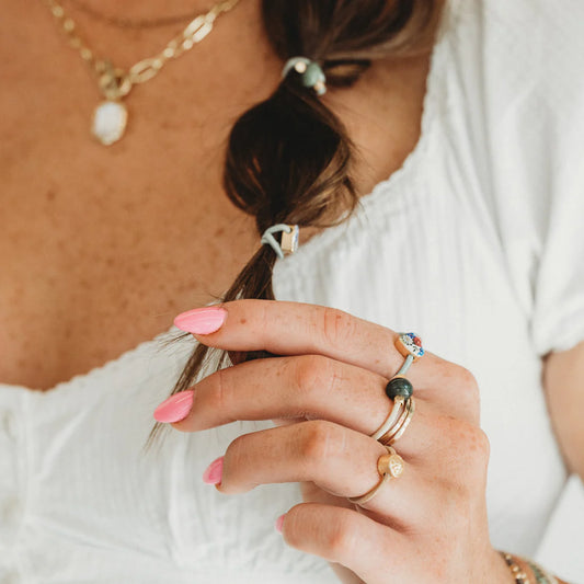 Terra Hair Tie + Rings Set