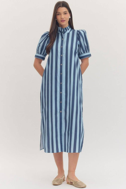 D29777 Stripe Midi Dress