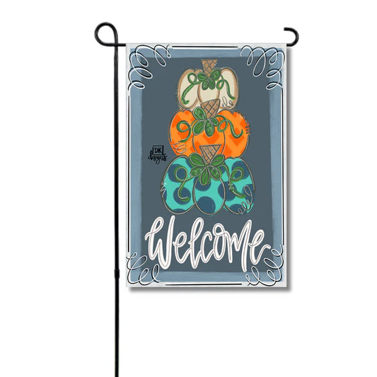 Blue Stack Pumpkin Garden Glam Flag