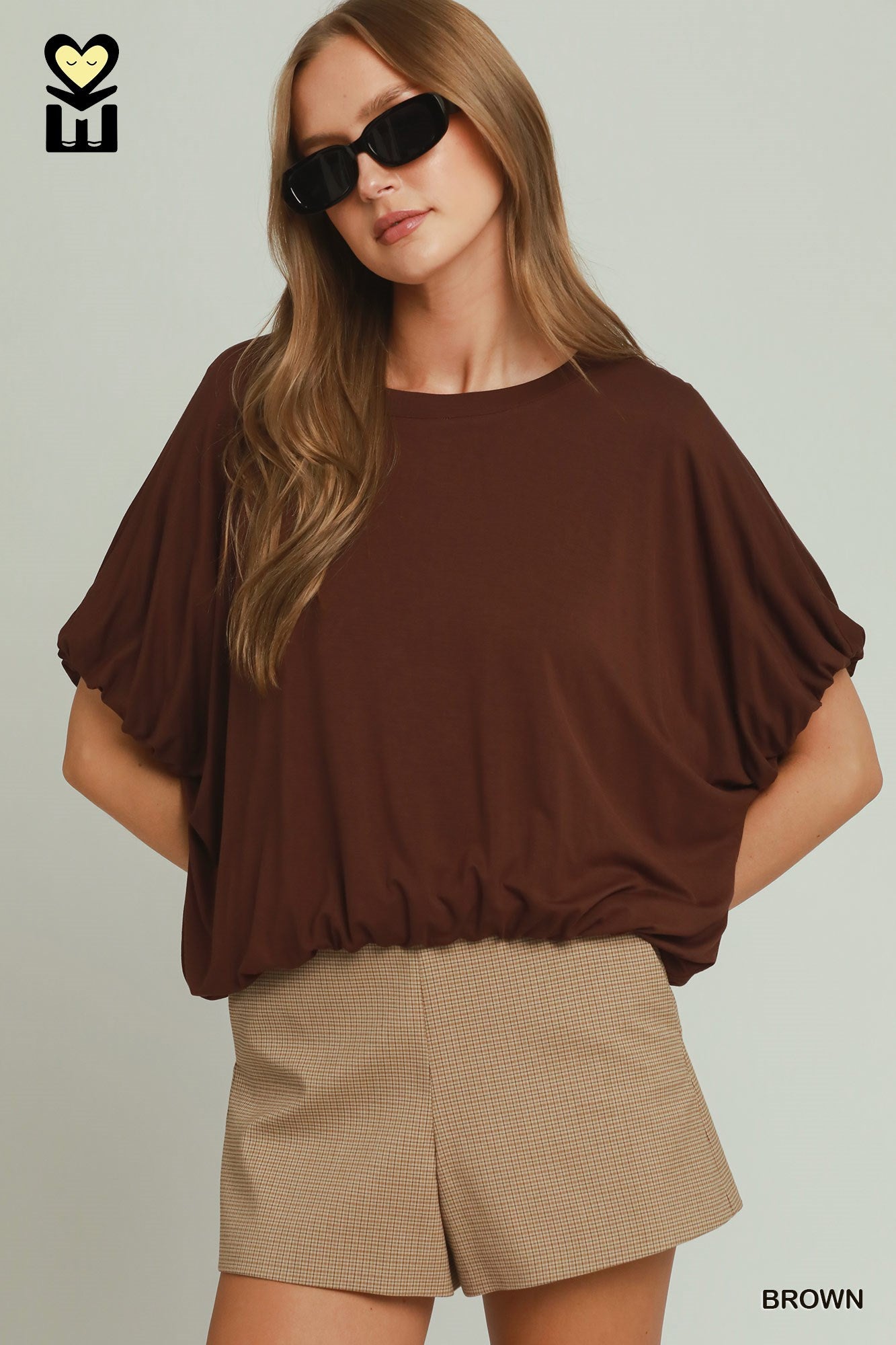 H1010 Bubble Sleeve and Hem Top