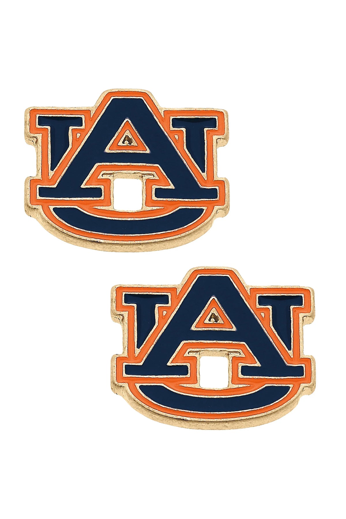 Auburn Tigers Enamel Logo Stud Earrings