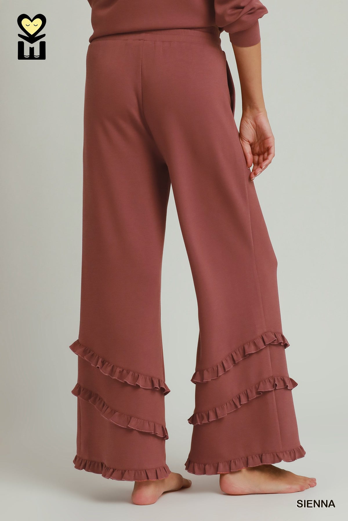 H1034-P Luxeknit Ruffle Bottom Pants