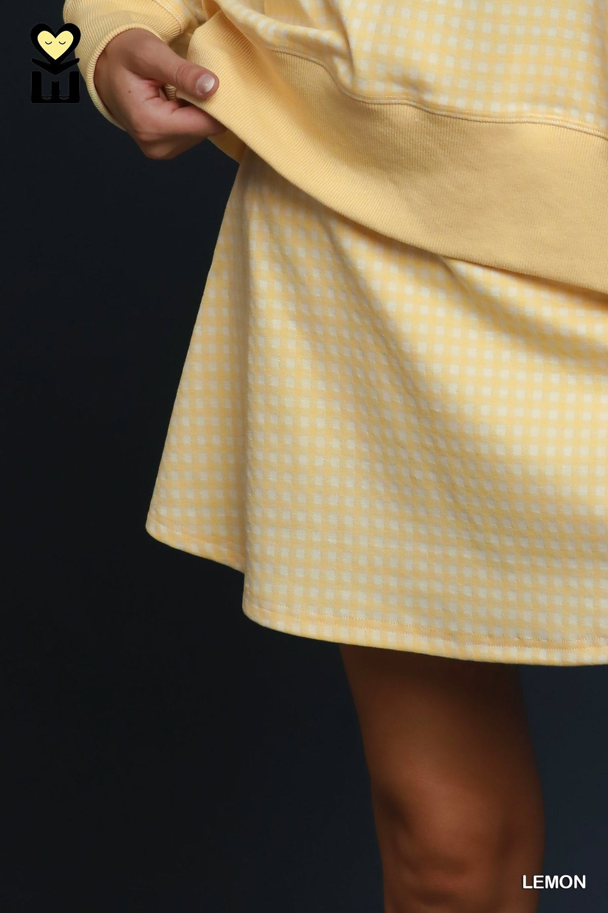 H1253-S Gingham Skort