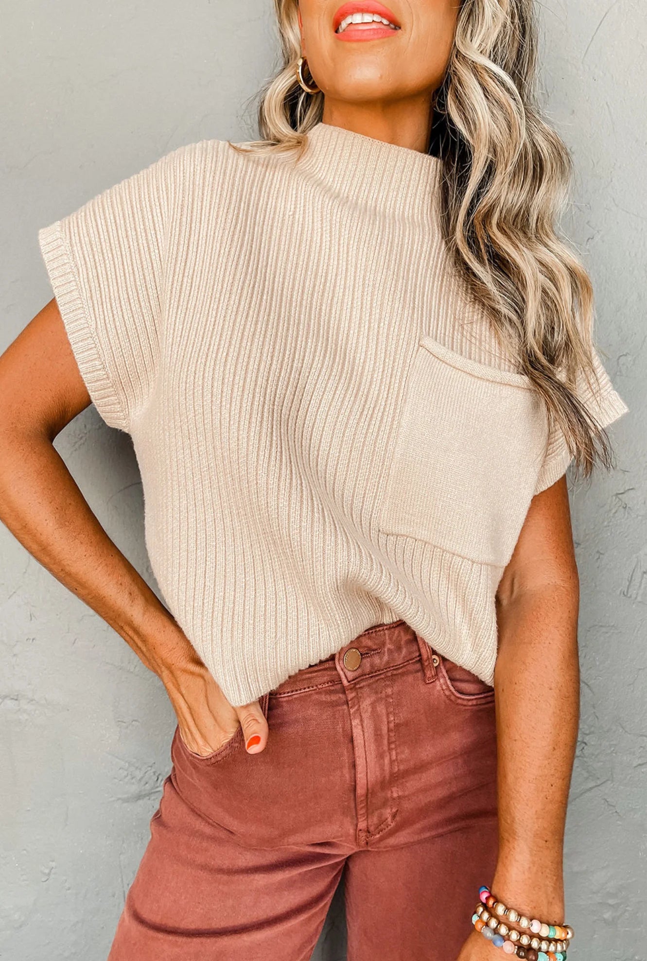 Pocket Sweater Top