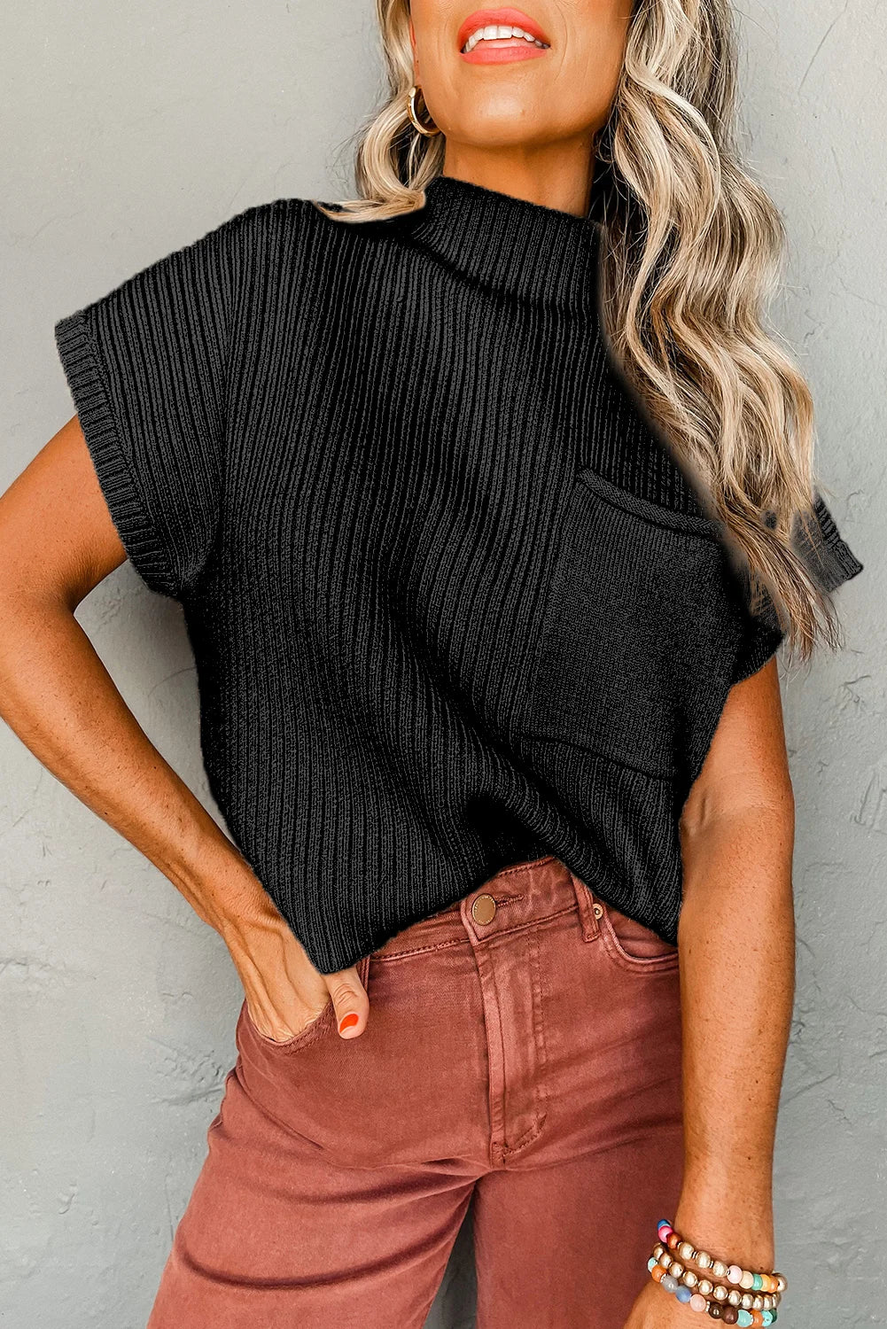 Pocket Sweater Top