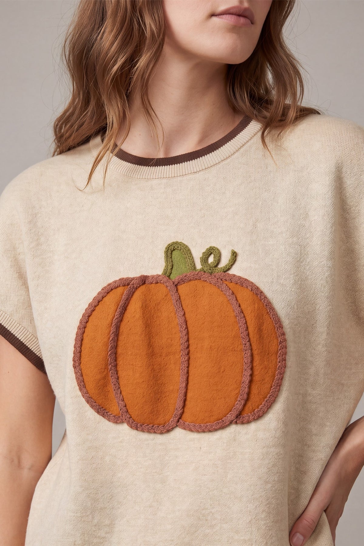 ST2029 Pumpkin Sweater Top