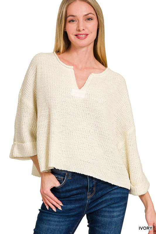 TW-2372A5 Folded Sleeve Pullover