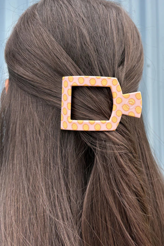 TELETIES Small Flat Square Hair Clip