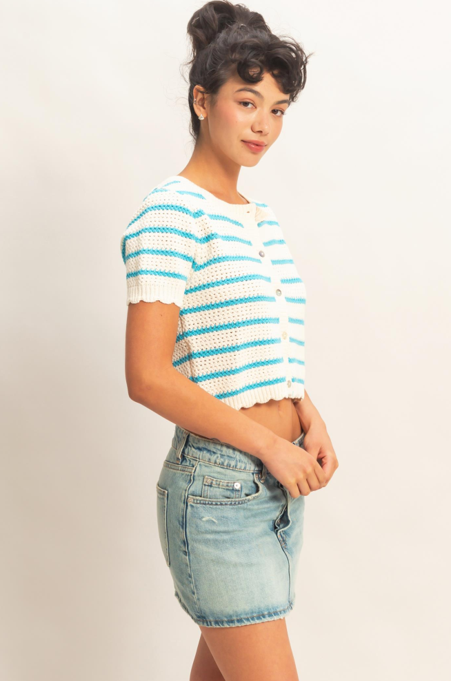 DZ26A605 Striped Sweater Top