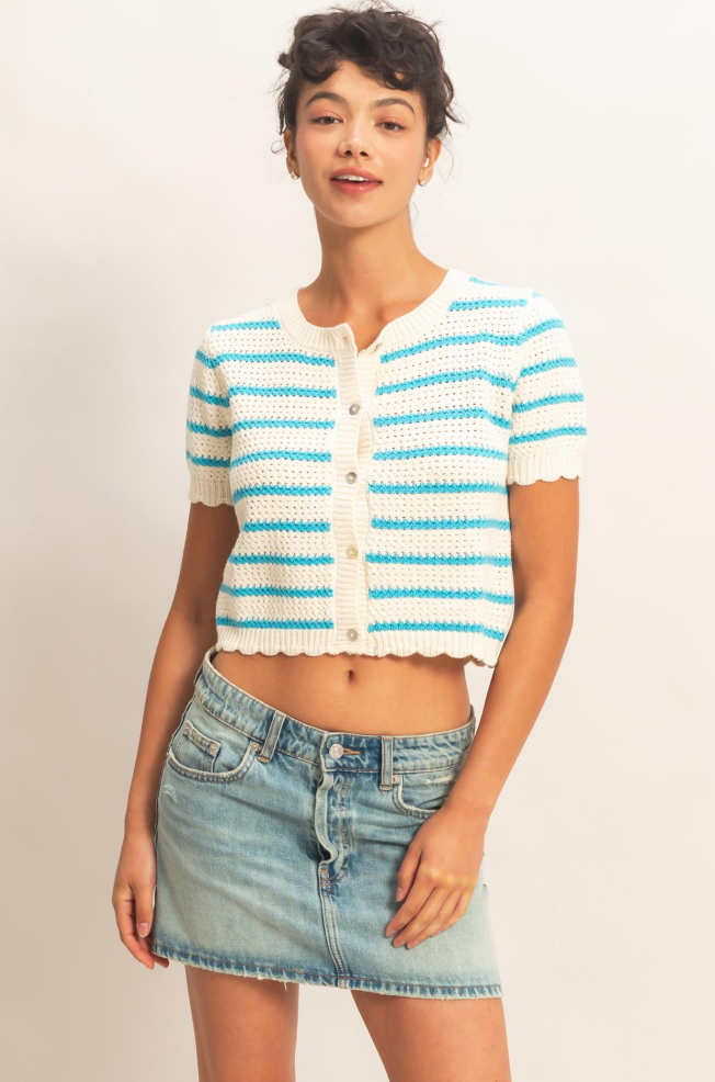 DZ26A605 Striped Sweater Top