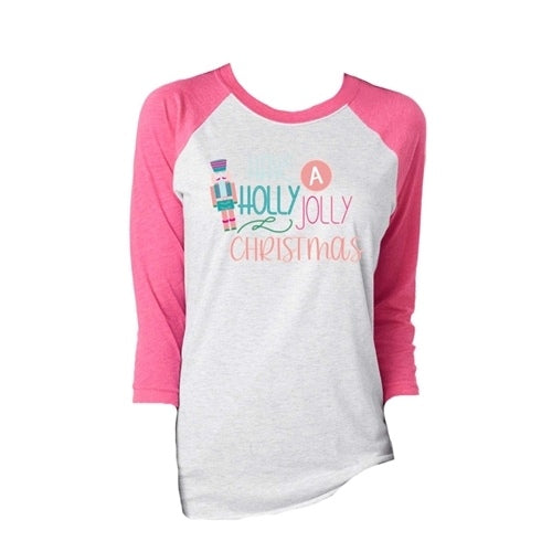JM21551T Have a Holly Jolly Christmas 3/4 Sleeve T-Shirt