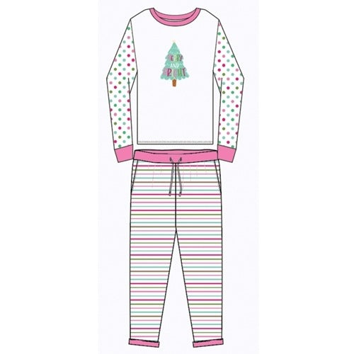 JM21507T Kids Merry and Bright Jogger Jammies Set