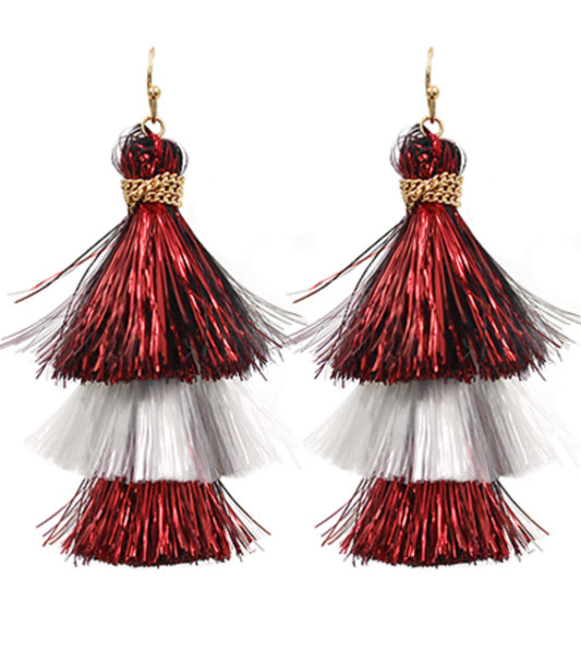 EP46583 Game Day Tassel Earrings