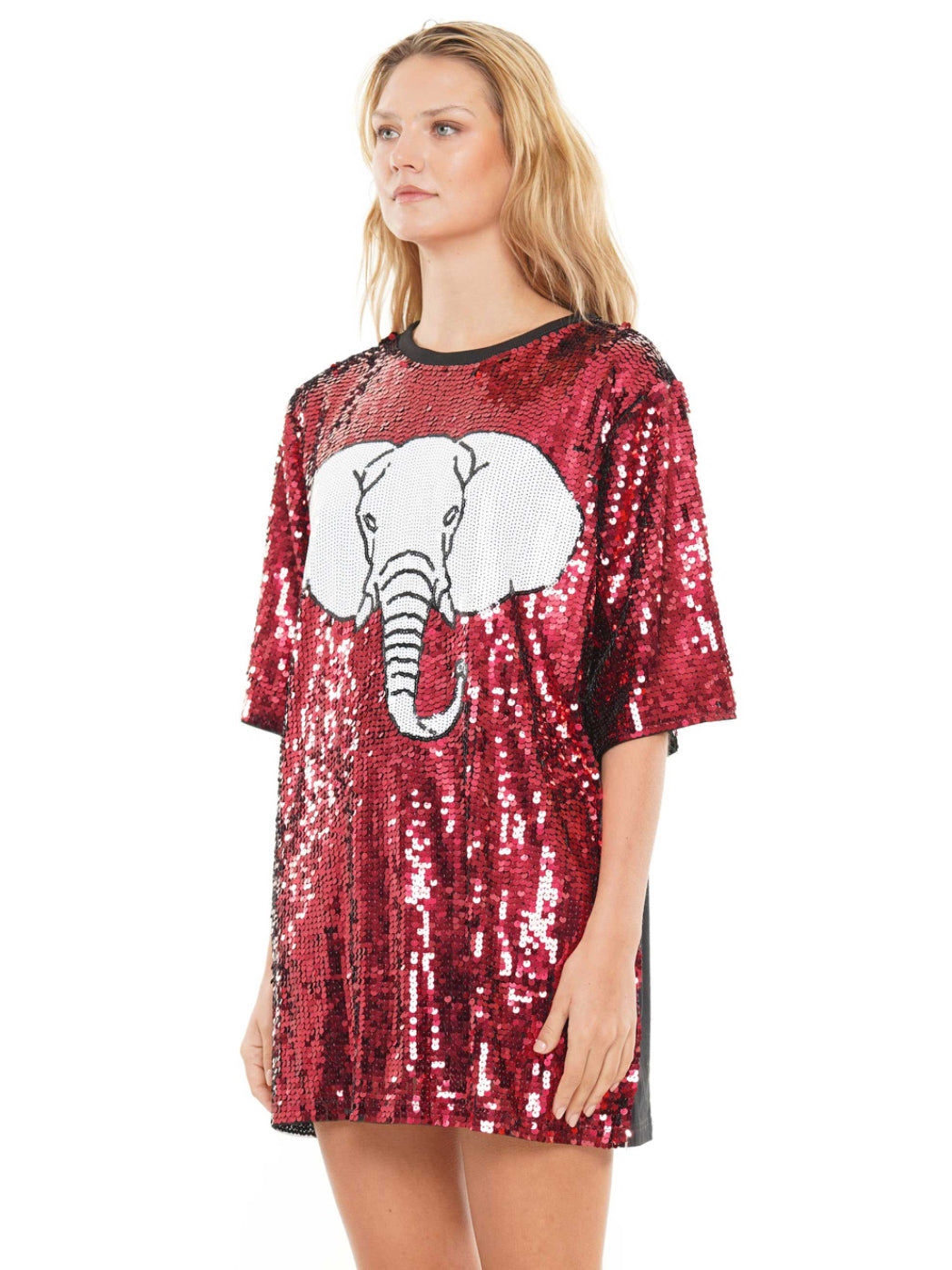 D220125 Game Day Elephant Sequin Dress
