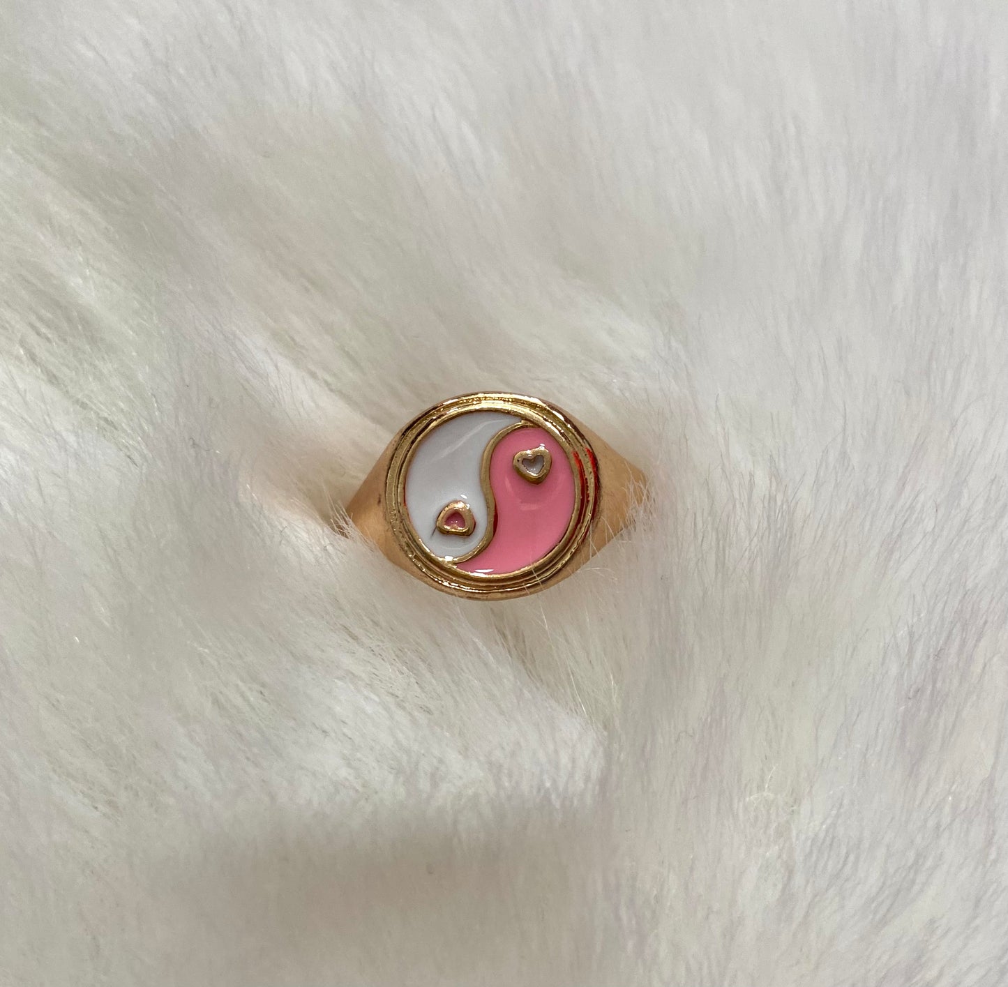 200003 Pink Yin Yang Ring