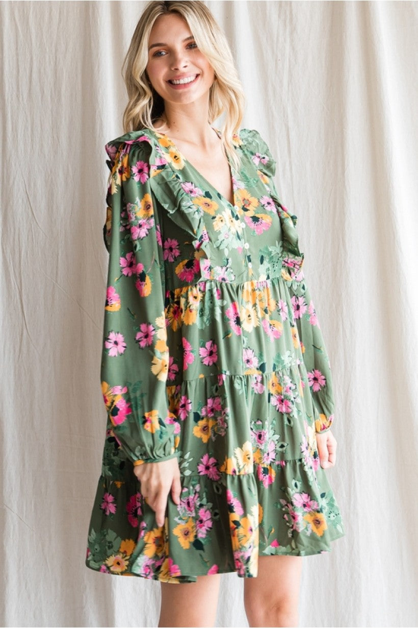 H20347 Floral Dress
