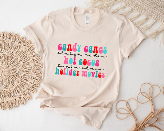 Candy Canes and Hot Cocoa Graphic Tee