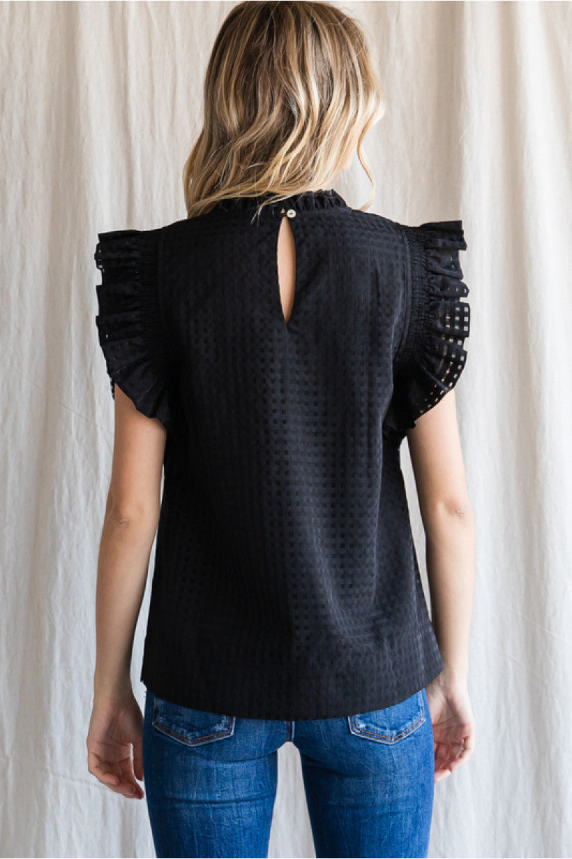 G9881 Textured Check Top