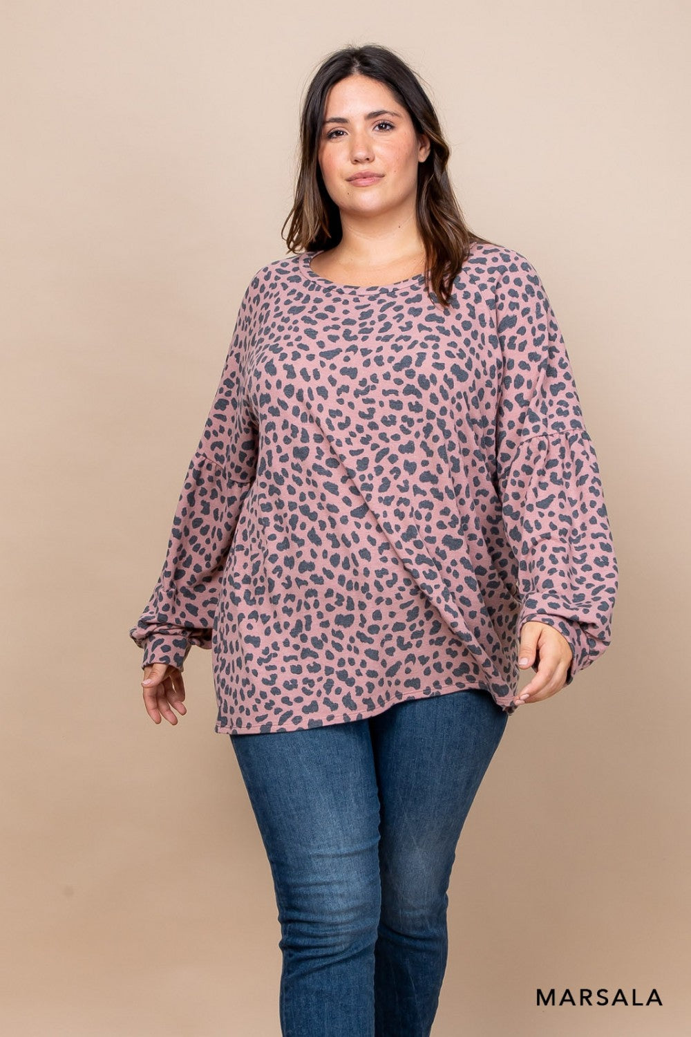 Marsala Cheetah Shirt