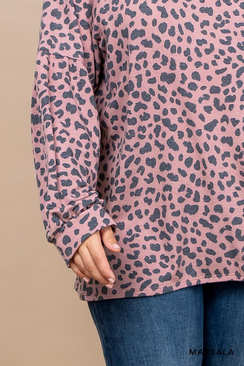 Marsala Cheetah Shirt